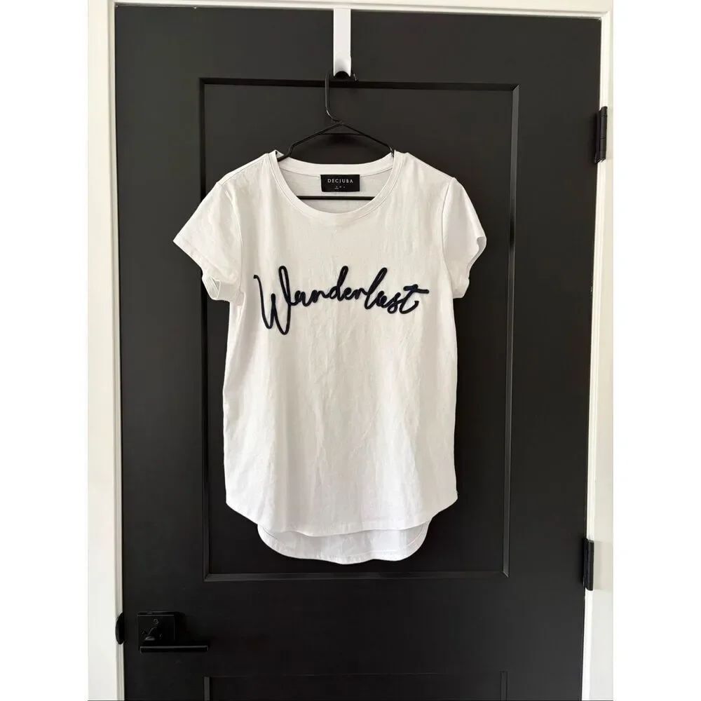 DECJUBA Wanderlust Rope Tee Embroidered Cotton Australian Designer Size S